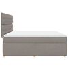 vidaXL Cama box spring con colch&oacute;n tela gris taupe 180x200 cm