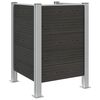 vidaXL Valla de Cubo de Basura Gris 85 x 85 x 115 cm Aluminio y WPC