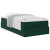 vidaXL Estructura de cama otomana colch&oacute;n terciopelo verde oscuro