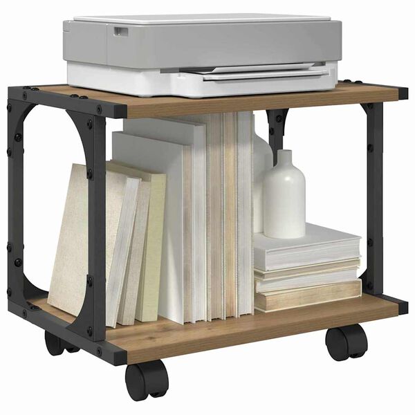 vidaXL Soporte para Impresora Roble artesanal 41 x 28 x 33.5 cm