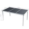 vidaXL Juego de comedor de jard&iacute;n 7 piezas de acero negro