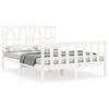 vidaXL Estructura de cama sin colch&oacute;n madera de pino blanca 140x190 cm