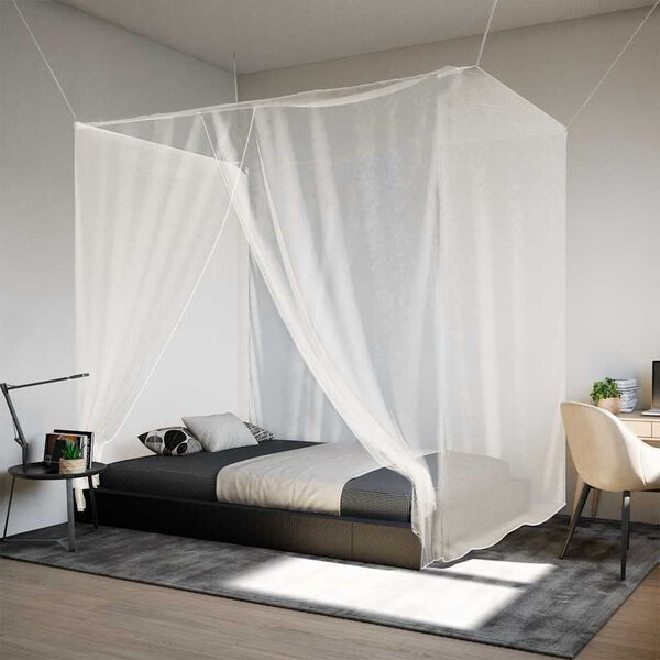 vidaXL Mosquitera colgante 156 malla blanca 220x120x150 cm