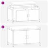 vidaXL Almacenamiento de cocina con puerta Negro 60 x 50 x 92 cm Acero