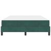 vidaXL Cama tipo Box Spring con colch&oacute;n Verde oscuro 140 x 190 cm tela