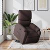 vidaXL Sill&oacute;n reclinable elevable tela marr&oacute;n oscuro