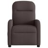 vidaXL Sill&oacute;n de masaje reclinable de tela marr&oacute;n oscuro