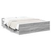 vidaXL Cama con cajones madera ingenier&iacute;a gris Sonoma 160x200 cm