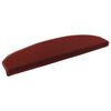 vidaXL Alfombras autoadhesivas para escaleras 15 pcs Rojo Burdeos