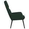 vidaXL Sill&oacute;n de relax de tela verde oscuro