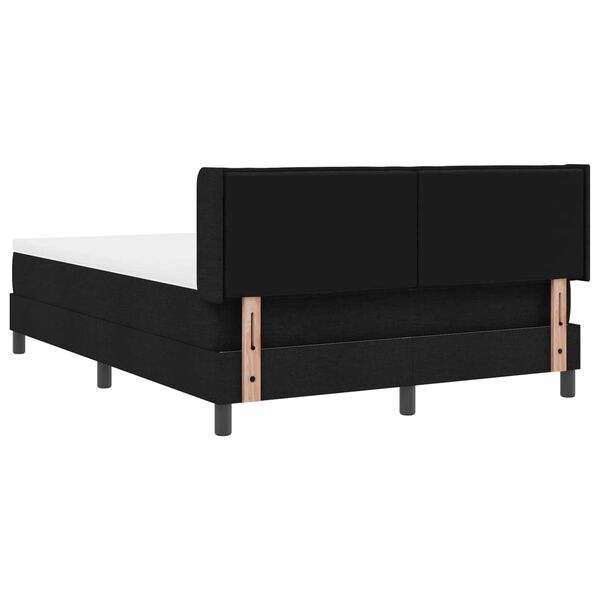vidaXL Cama tipo Box Spring con colch&oacute;n Negro 200 x 140 cm tela