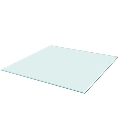 vidaXL Tablero de mesa de cristal templado cuadrado 800x800 mm