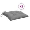 vidaXL Cojines de silla de jard&iacute;n 2 uds tela Oxford gris 50x50x7 cm