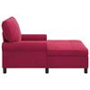 vidaXL Sill&oacute;n reclinable Rojo vino 91 x 157 x 91 cm Terciopelo