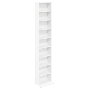 vidaXL Cabinet para CDs Blanco 33 x 23,5 x 175 cm Madera de ingenier&iacute;a