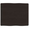 vidaXL Tablero mesa madera tratada borde vivo marr&oacute;n 60x50x(2-6) cm
