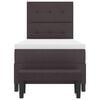 vidaXL Cama tipo Box Spring con colch&oacute;n Marr&oacute;n Oscuro 80 x 200 cm tela