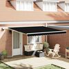 vidaXL Toldo Retr&aacute;ctil Manual Negro 400 x 300 cm Tela y acero