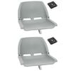 vidaXL Set de asientos plegables para barco 4 uds gris