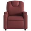 vidaXL Sill&oacute;n reclinable el&eacute;ctrico de cuero sint&eacute;tico rojo tinto