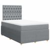 vidaXL Cama box spring con colch&oacute;n tela gris claro 120x200 cm