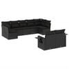 vidaXL Set de sof&aacute;s de jard&iacute;n 8 piezas y cojines rat&aacute;n sint&eacute;tico negro