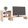 vidaXL Soporte para monitor madera maciza de pino 81x20x30 cm