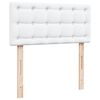 vidaXL Cama box spring con colchón cuero sintético blanco 100x200 cm