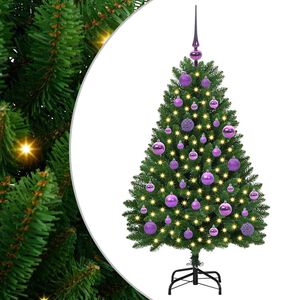 vidaXL &Aacute;rbol de Navidad artificial 120 cm 150 LED Blanco C&aacute;lido Verde