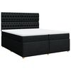vidaXL Cama box spring con colch&oacute;n tela negro 200x200 cm
