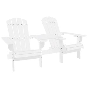vidaXL Sillas Adirondack de jard&iacute;n y mesita madera maciza abeto blanco