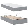 vidaXL Cama con almacenamiento y colch&oacute;n Gris Claro 90 x 200 cm
