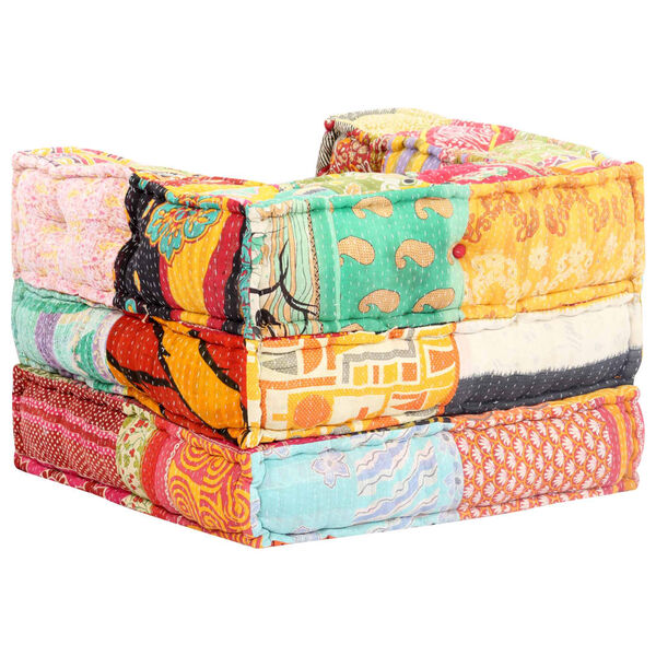 vidaXL Puf modular de tela patchwork