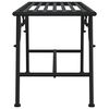 vidaXL Banco de jardín de acero negro 110 cm