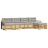 vidaXL Conjunto de sof&aacute;s de exterior 5 uds. Blanco y Gris Claro
