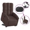 vidaXL Sill&oacute;n reclinable elevable tela marr&oacute;n oscuro