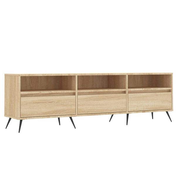 vidaXL Mueble de TV madera contrachapada roble Sonoma 150x30x44,5 cm