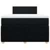 vidaXL Cama box spring con colch&oacute;n tela negro 120x200 cm