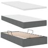 vidaXL Cama con tira de luces LED Gris oscuro 200 x 200 cm tela