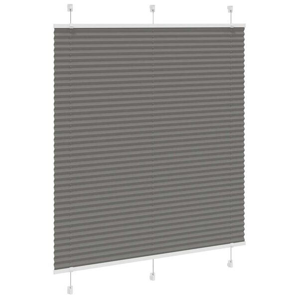 vidaXL Estor Plisado Antracita 120x100 cm Tela Ancho 119,4cm Poli&eacute;ster