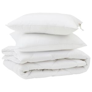 vidaXL Edred&oacute;n con almohada 3 pcs Microfibra