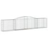 vidaXL Cesta de gaviones forma arco hierro galvanizado 400x50x80/100cm
