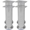 vidaXL 8x Patas de sof&aacute; redondas cromadas 180 mm