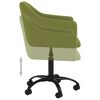 vidaXL Silla de comedor giratoria de terciopelo verde claro
