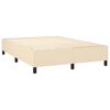 vidaXL Cama box spring con colch&oacute;n tela color crema 140x190 cm