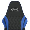 vidaXL Silla gaming de masaje cuero sint&eacute;tico negro y azul