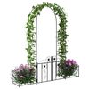 vidaXL Arco de jard&iacute;n con cerradura Negro 203 x 50 x 218 cm
