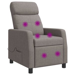 vidaXL Silla de masajes reclinable Topo Tela