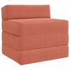 vidaXL Sof&aacute; Cama Plegable 2 plaza Rojo Naranja 70 x 60 x 63 cm