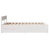 vidaXL Estructura de cama sin colch&oacute;n madera de pino blanco 135x190 cm